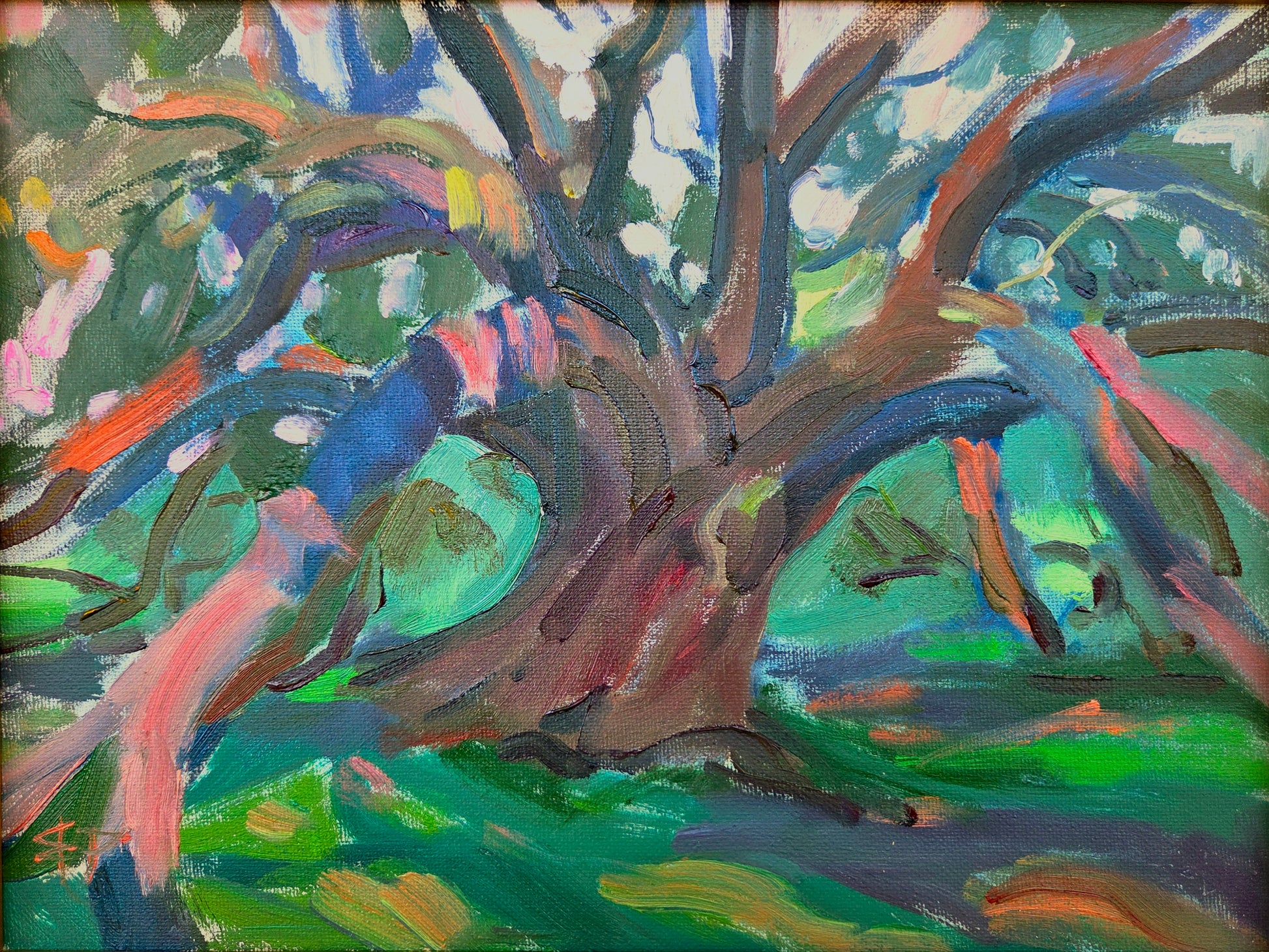 Chandelier Oak Original Painting by Blair Updike