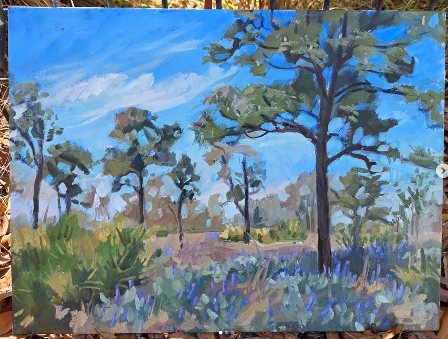 Sky Blue Lupine Original Painting by Blair Updike
